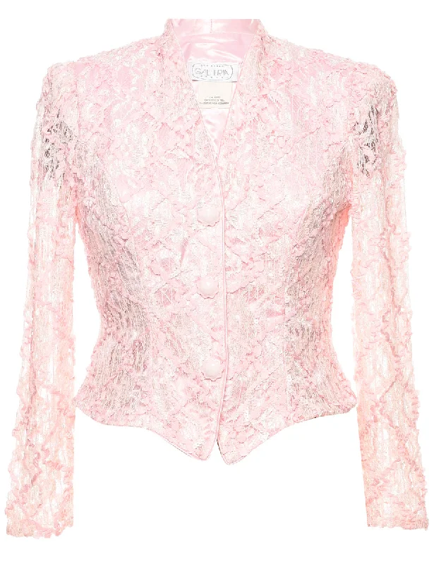 Sequined Evening Jacket - S Belted Jacket Elasticated Jacket Padded Jacket