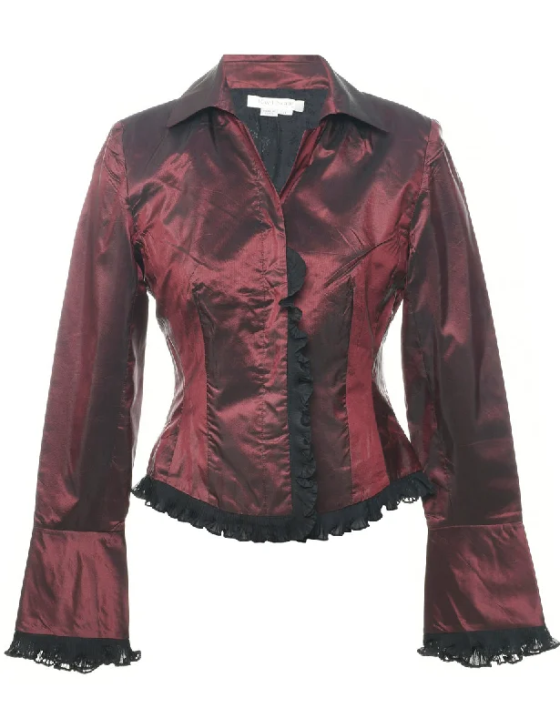 Silk Striped Y2K Evening Jacket - S Herringbone Jacket Houndstooth Jacket Plaid Jacket