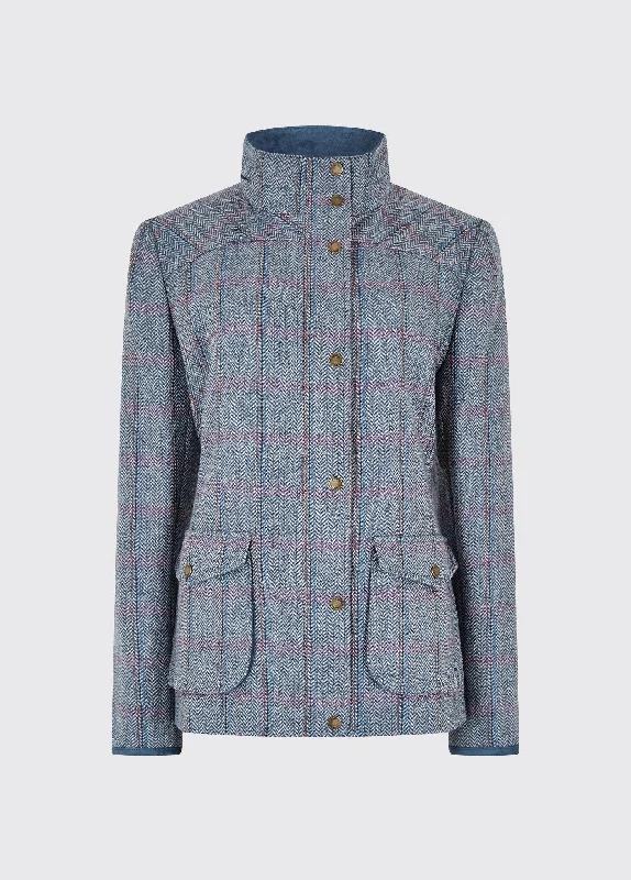 Betony Utility Jacket - Denim Haze Plaid Jacket Tartan Jacket Houndstooth Jacket