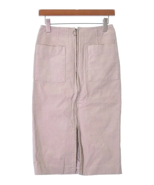 le coeur blanc Knee length skirts silk skirt sleek