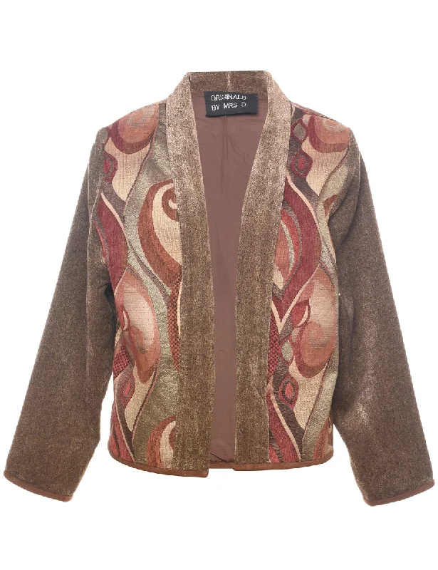 Patterned Tapestry Jacket - L Jacket Blazer Coat