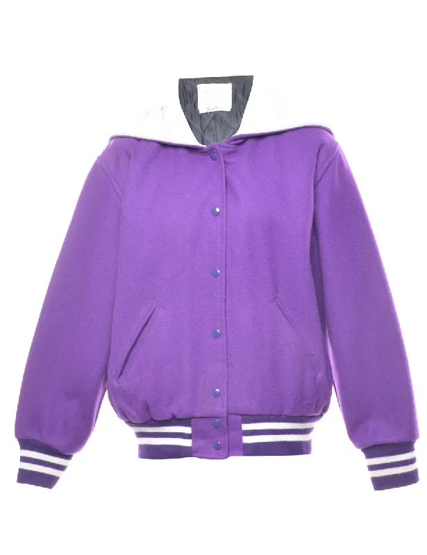 Purple Classic Team Jacket  - L Tailored Jacket Straight Jacket A-Line Jacket