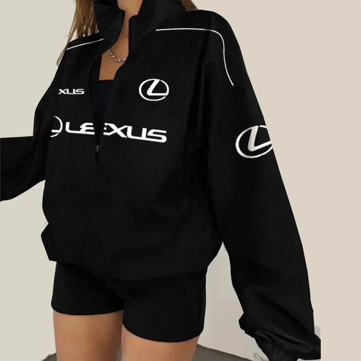 New Vintage Lexus Embroidery Racing F1 Jacket | Retro Motorsports Racer Jacket Fashion Apparels Elasticated Jacket Padded Jacket Insulated Jacket