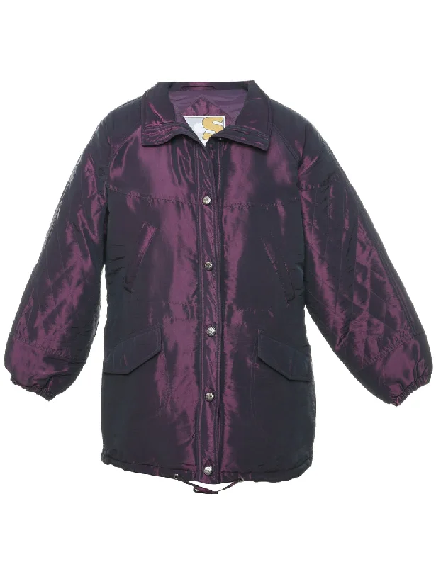 Plum Ski Jacket - M Print Jacket Jacquard Jacket Embroidered Jacket