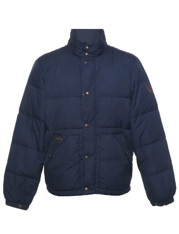 Ralph Lauren Puffer Jacket - S Front Pockets Side Pockets Patch Pockets