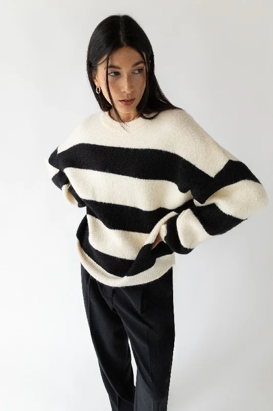 OVERSIZED STRIPED SWEATER Machine Wash Dry Clean Hand Wash