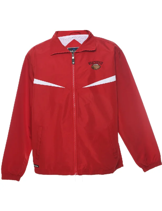 Red Jacket - L Satin Jacket Silk Jacket Chiffon Jacket