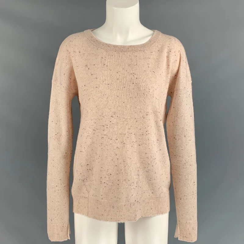 ZADIG & VOLTAIRE Size S Pink Purple Cashmere Sweater Chenille Blend Fleece Blend Nylon Blend