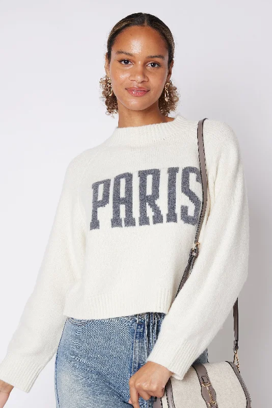 SALE - Brogan Letter Front Sweater High Neck Crew Neck V-Neck
