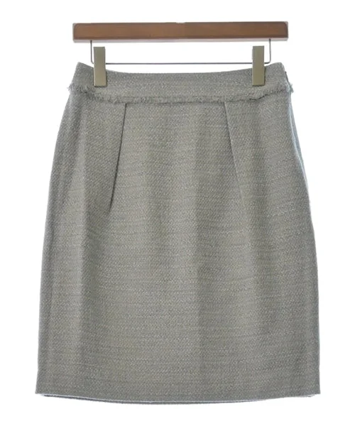 green label relaxing Knee length skirts silk skirt luxurious