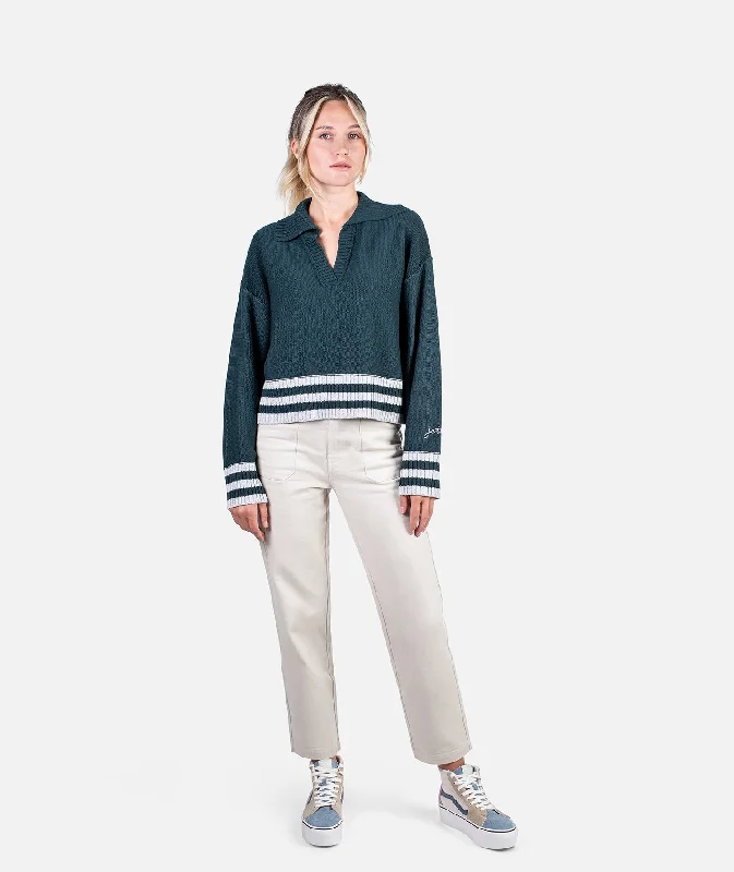 Jetty Tybee Henley Sweater Terry Terry Cloth Terry Knit