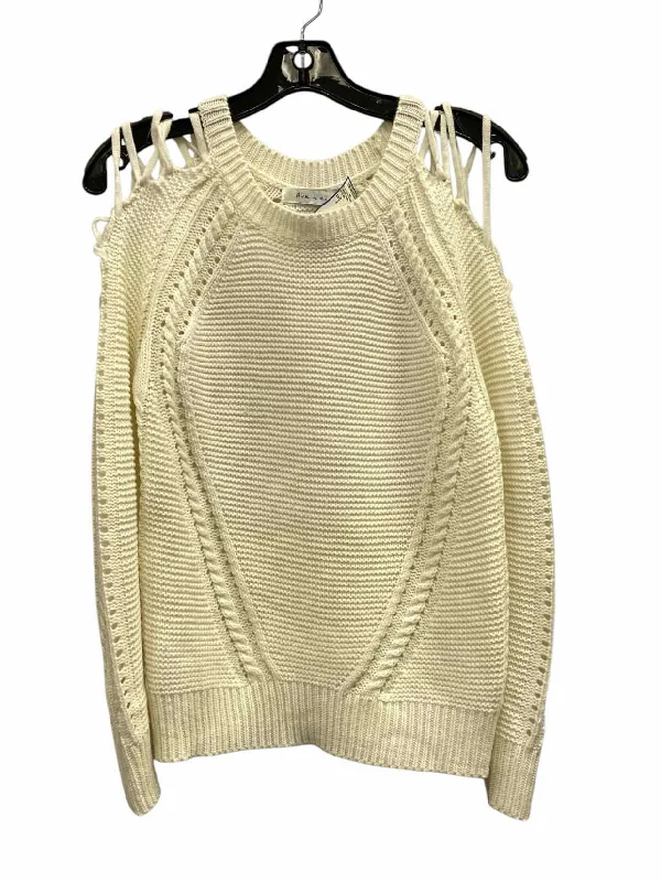 Ark nc. Size S White Sweater Print Jacquard Patchwork