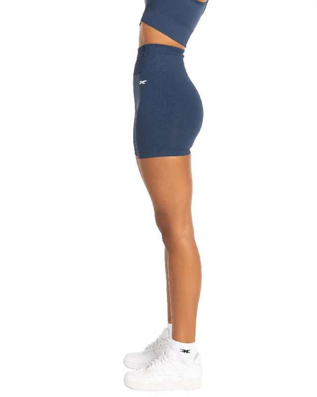 Elite Seamless V2 Shorts - Navy (Subtle Scrunch)