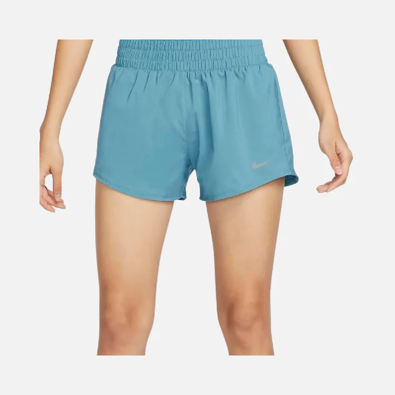 Nike Dri-fit One Womens Mid-rise 8cm Brief-Lined Shorts -Noise Aqua