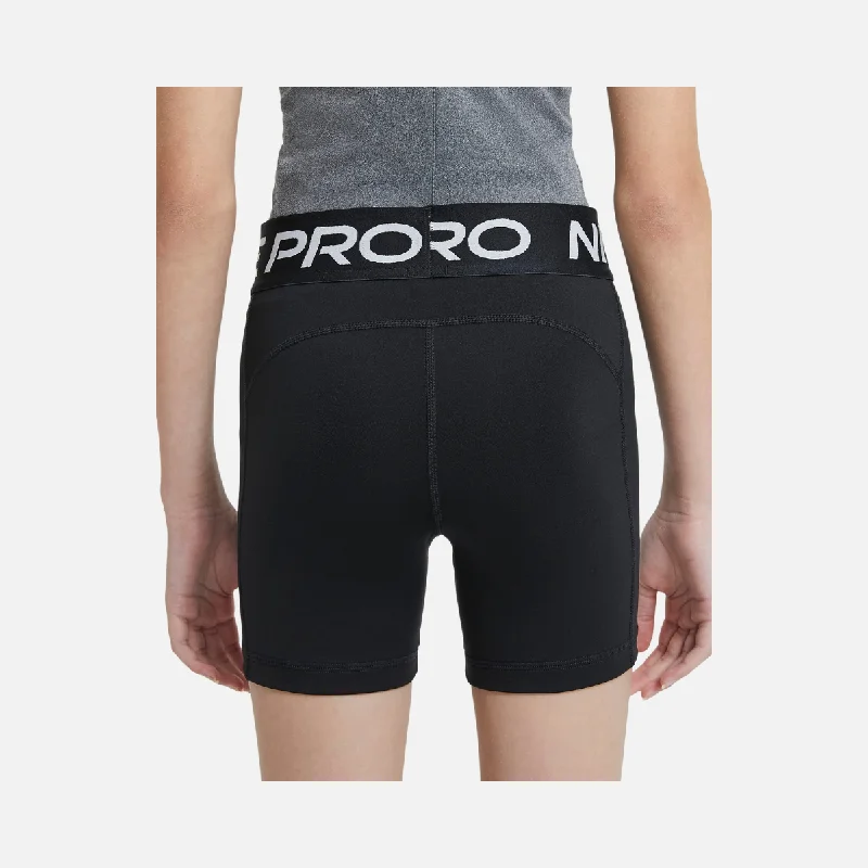 Nike Pro Big Kid's Girl's Shorts -Black/White