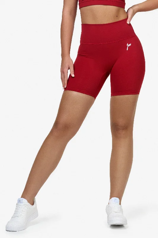 Red Scrunch Shorts