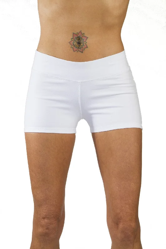 Yoga Hotpants - White - Beach Shorts