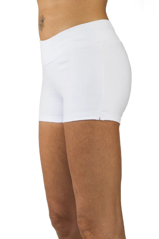 Yoga Hotpants - White - Beach Shorts