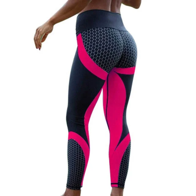 10 colors  Fitness Sport leggings Women Mesh Print High Waist Legins Femme Girls Workout Yoga Pants Push Up Elastic Slim Pants