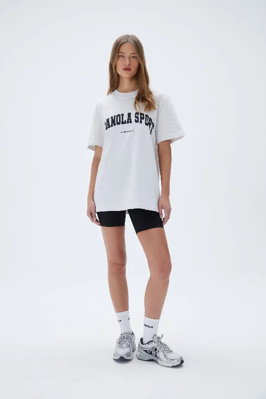 Adanola Sport Short Sleeve Oversized T-shirt - Grey Melange