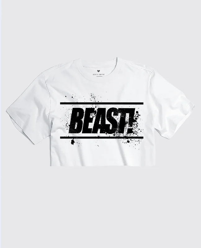 Beast Crop Tee - White