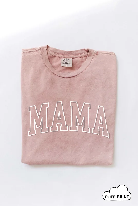 Mama Puff Print Mineral Wash Graphic Tee in Blush