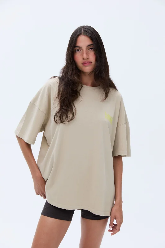 Trail Washed Short Sleeve Oversized T-shirt - Sand