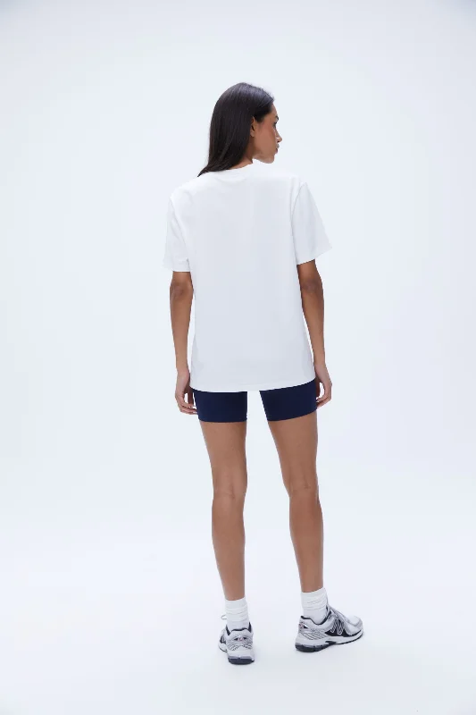 Vintage Sports Short Sleeve Oversized T-shirt - White