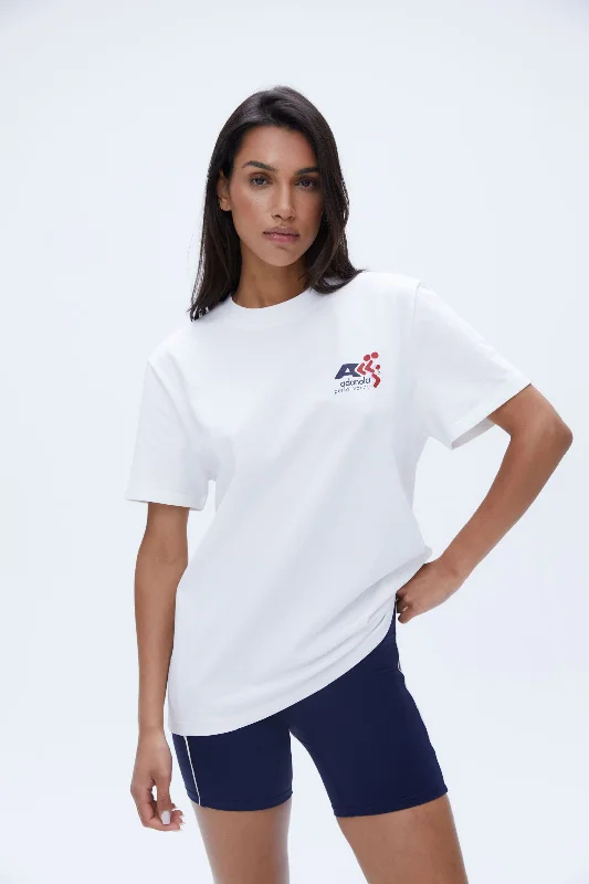 Vintage Sports Short Sleeve Oversized T-shirt - White