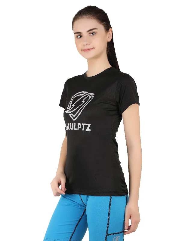 Womens Block Tshirt (Black)