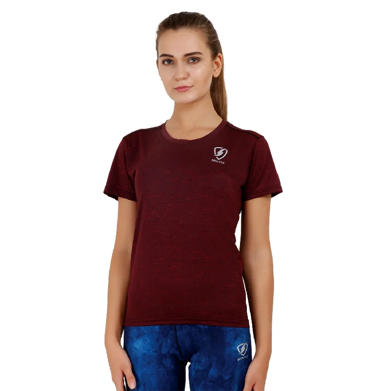 Womens Ray Tshirt (Maroon) Loose Fit