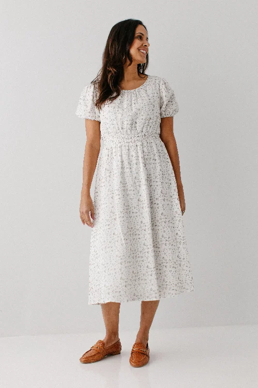 'Alicia' Cotton Gauze Midi Dress