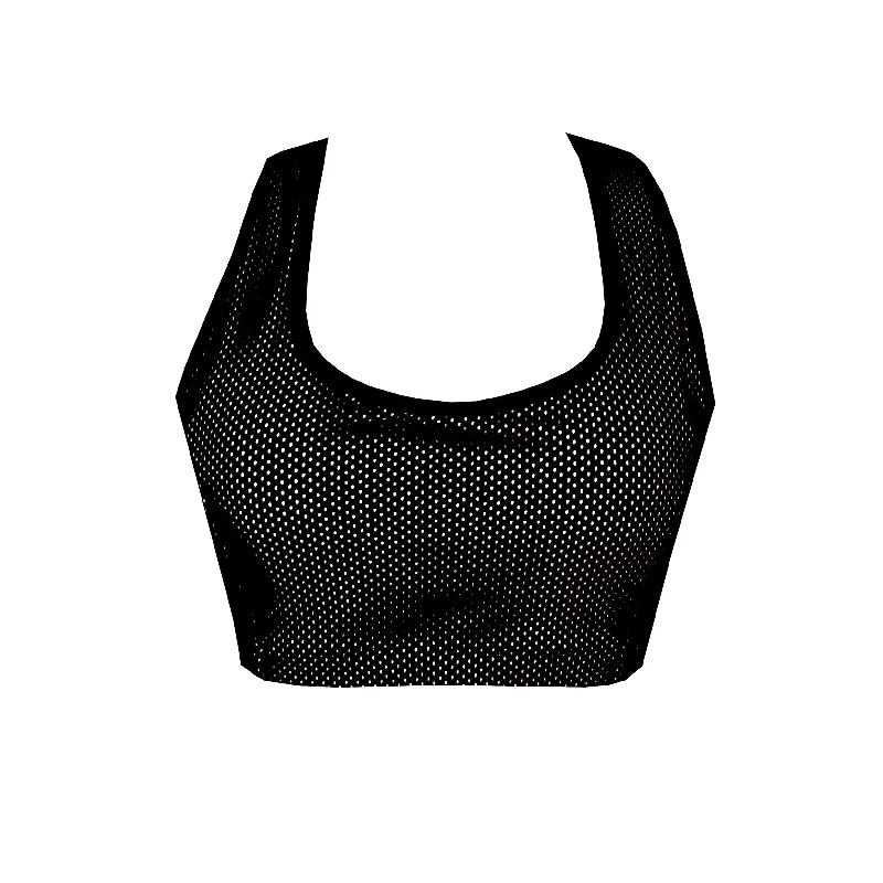 Anchor Power Mesh Sports Crop Top BK98