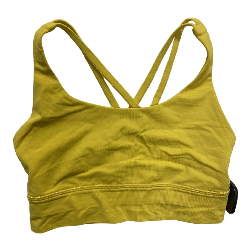 Athletic Bra By Lululemon In Yellow, Size: 6