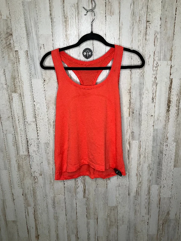 Athletic Tank Top By Lululemon In Orange, Size: 12