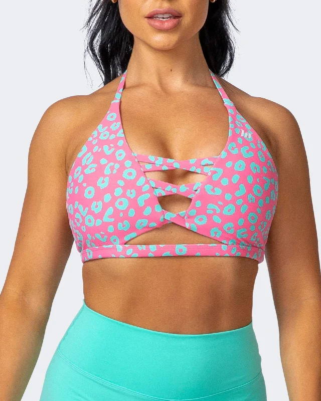 Coastal Bralette - Cotton Candy Cheetah Print