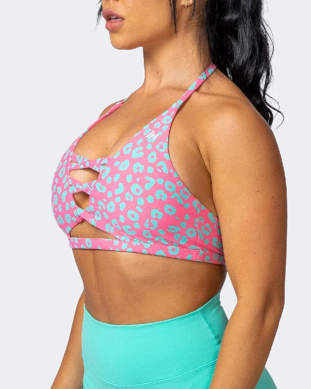 Coastal Bralette - Cotton Candy Cheetah Print