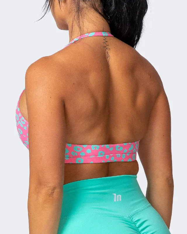 Coastal Bralette - Cotton Candy Cheetah Print