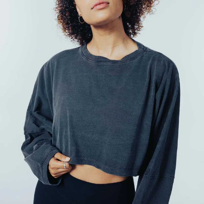 Slouchy Crop Long Sleeve Tee