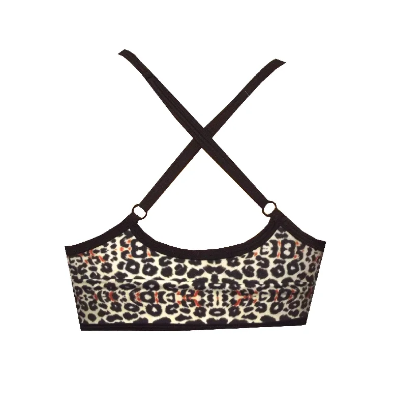 Ladder Crop Top in Leopard Print CT3leop