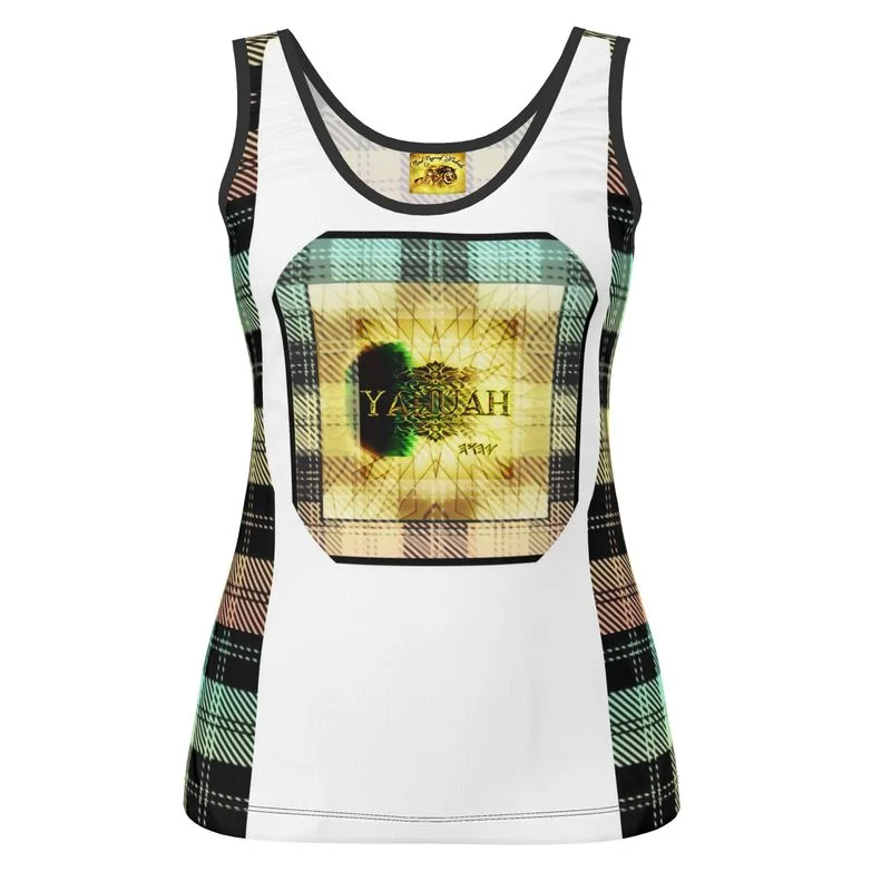 Picture Plaided 01-01 Ladies Designer Scoop Neck Tank Top