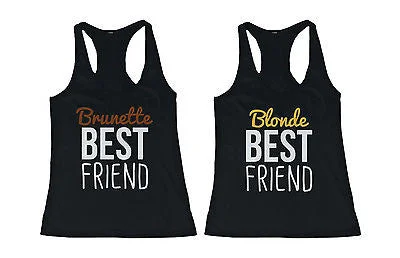 Cute Brunette and Blonde Best Friend Tank Tops - Matching BFF Tanks