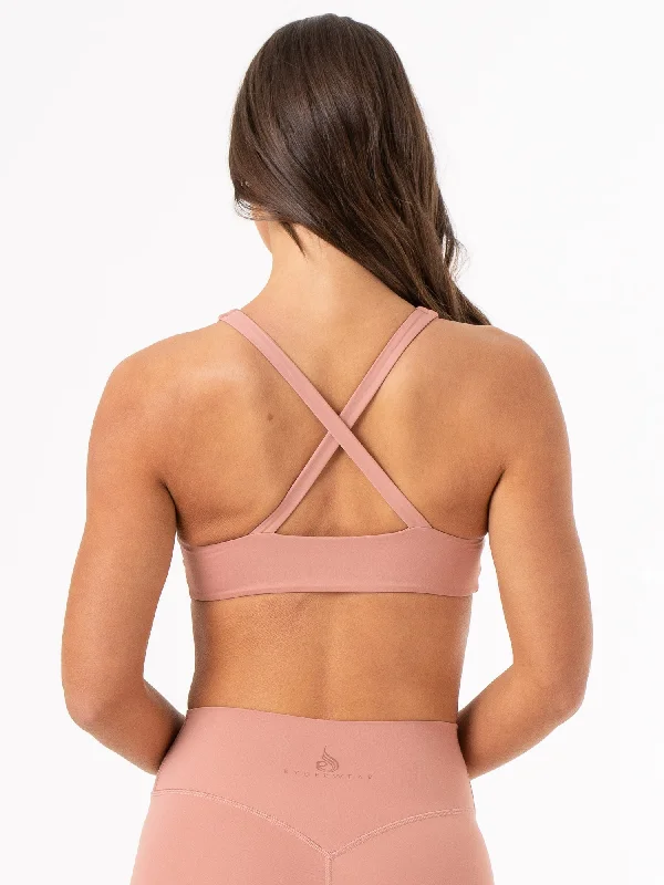 NKD Knot Sports Bra - Dusty Pink