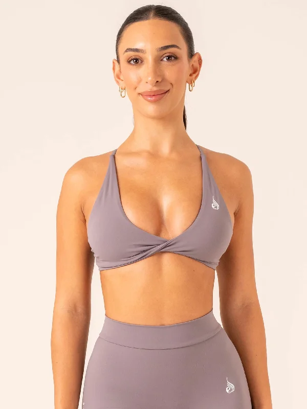 NKD Twist Sports Bra - Charcoal