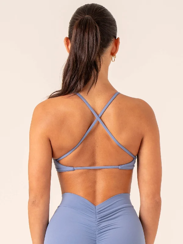 NKD Twist Sports Bra - Stonewash Blue