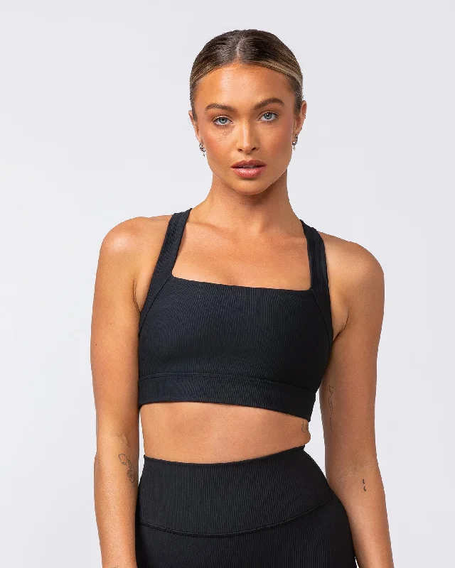 Rebound Rib Bra - Black