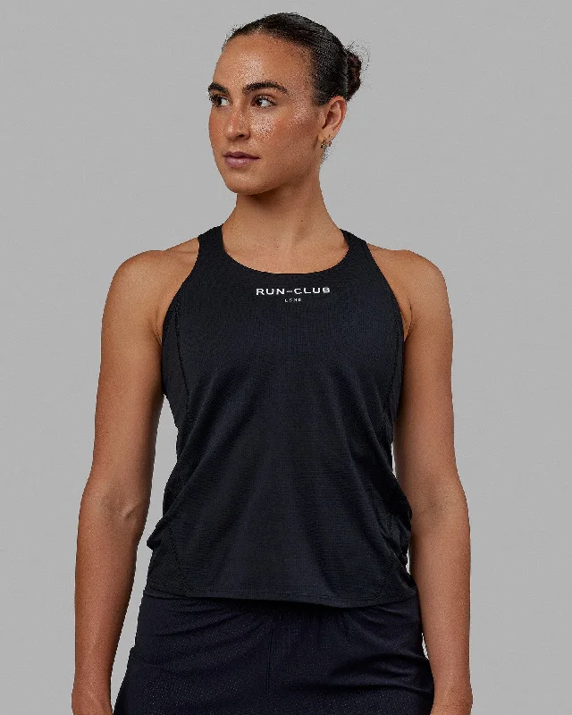 RUN–CLUB Performance Tank - Black-White