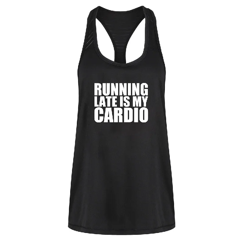 Running Late Is My Cardio Mesh Racerback Vest