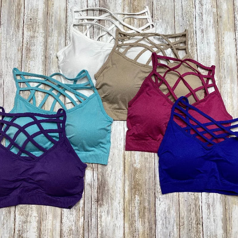 Seamless Triple Criss-Cross Padded Bralette