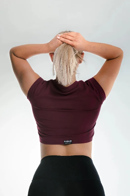 Signature Crop Top - Burgundy